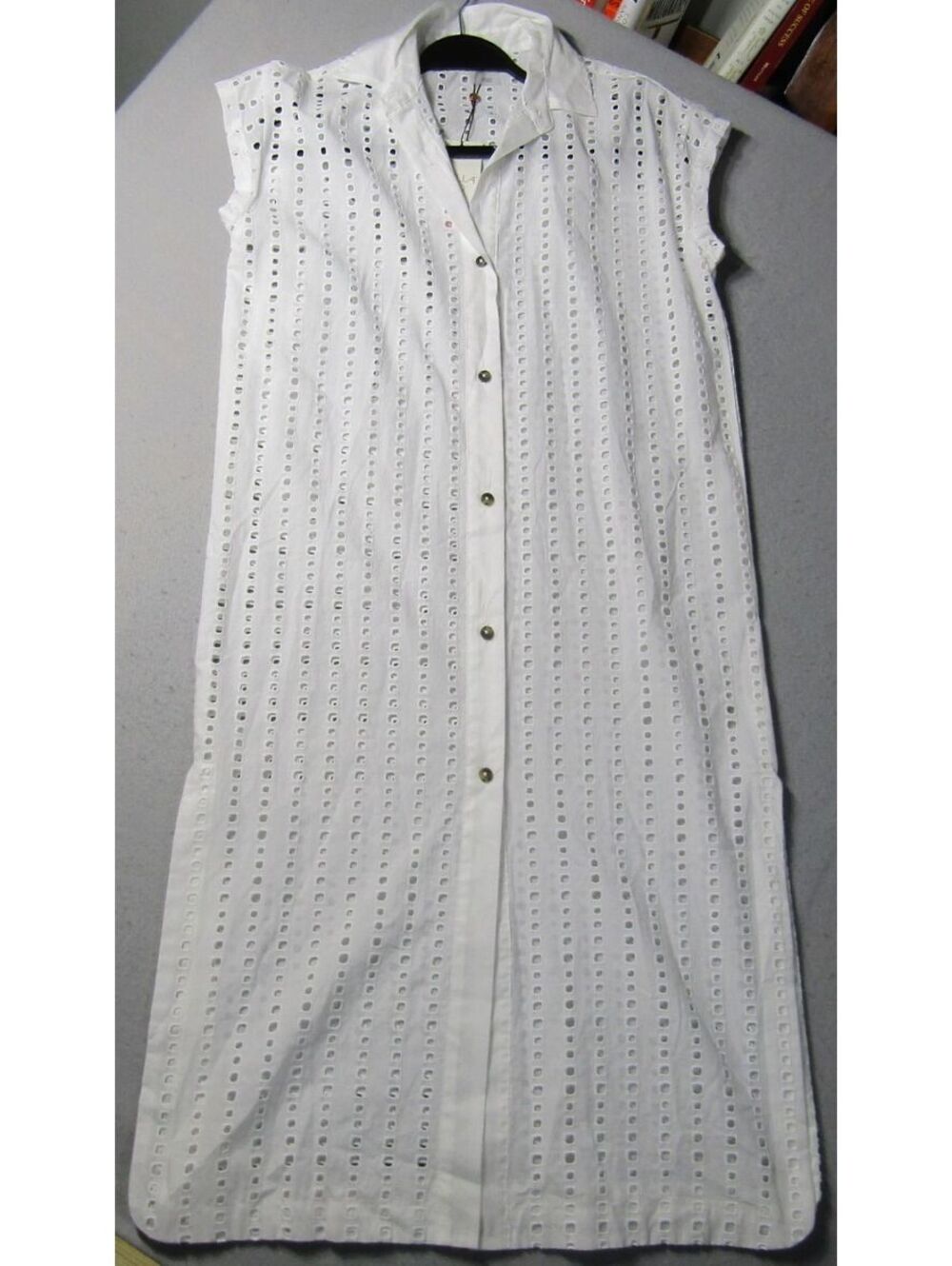 NWT Calia Button Down Sleeveless Cover up Woman's XS Pure White